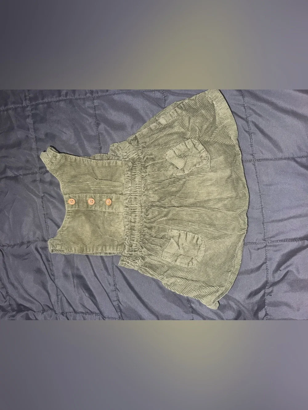 Carter's Olive Green Corduroy Pocket Dress